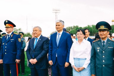 Ұлытау облысында ҚР Мемлекеттік рәміздері күніне орай Мемлекеттік Ту көтеру рәсімі өтті